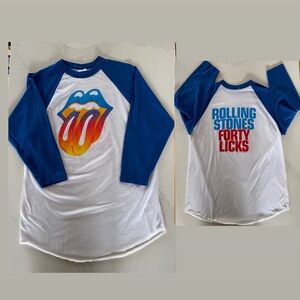 Vintage 2002 Rolling Stones Forty Licks Raglan Tshirt